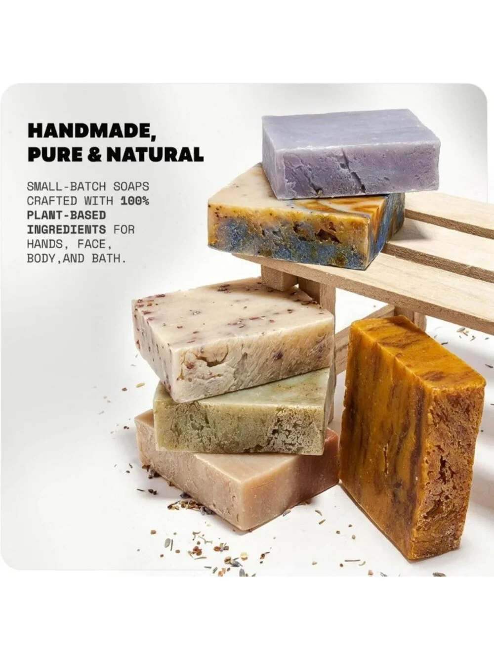 Handmade All-Natural Soap Bar Set for Men & Women - Cold Process, USA Made